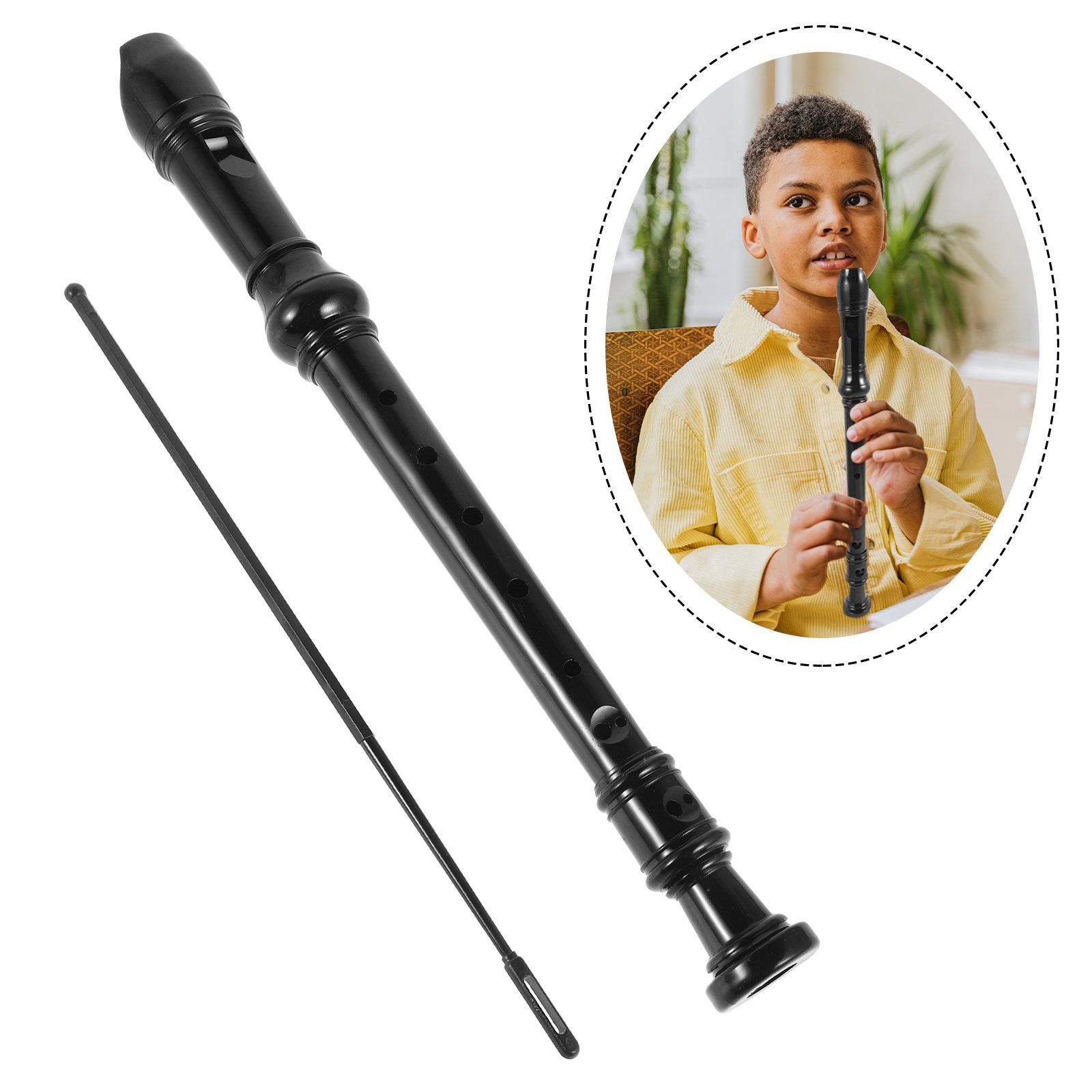 Soprano Recorder Plastic - Rekorder Soprano Plastik ABS Transparan Hitam