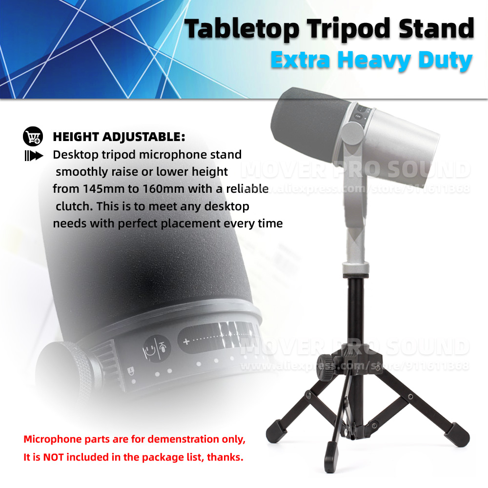 Dudukan Tripod Meja untuk Mikr - Shure Mic Mv7 ulasan dan harga