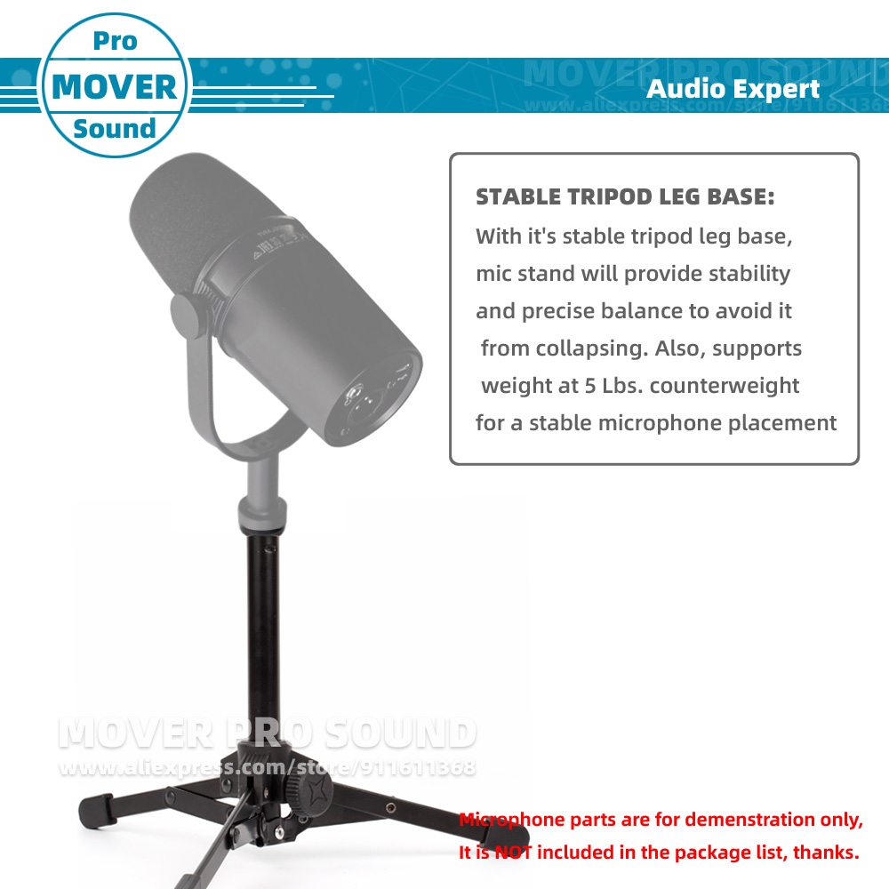 Dudukan Tripod Meja untuk Mikr - Shure Mic Mv7 ulasan dan harga